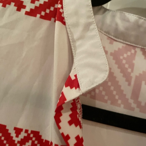 Southwestern Aztec Tribal tiered Ruffled Maxi Dress Swim Cover M/L - Picture 7 of 9